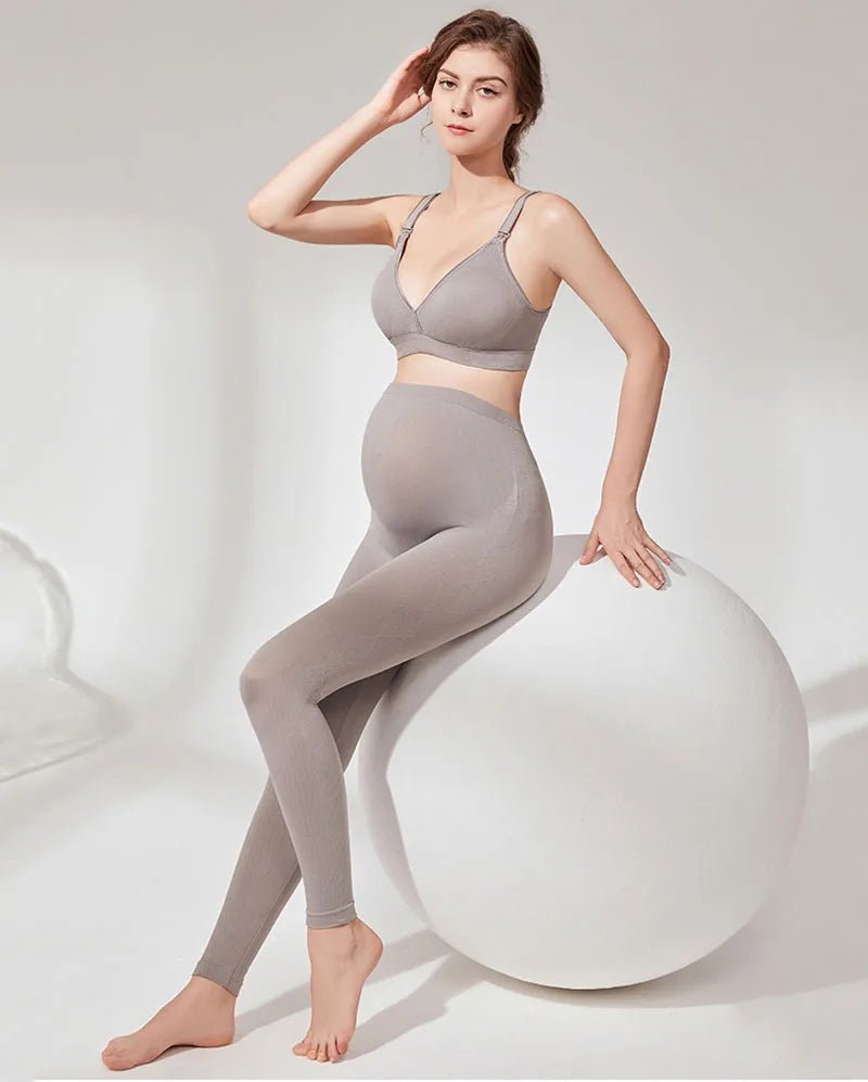 LeggingTherm™ - Legging de Grossesse Thermique Doublé Polaire pour l'Hiver - Besoin bébé