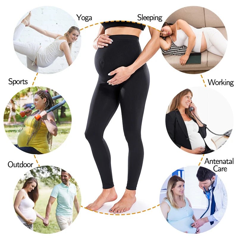 LeggingTherm™ - Legging de Grossesse Thermique Doublé Polaire pour l'Hiver - Besoin bébé