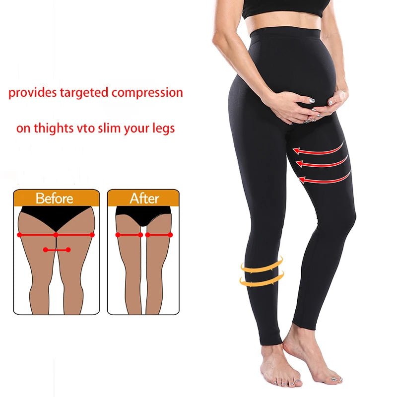 LeggingTherm™ - Legging de Grossesse Thermique Doublé Polaire pour l'Hiver - Besoin bébé