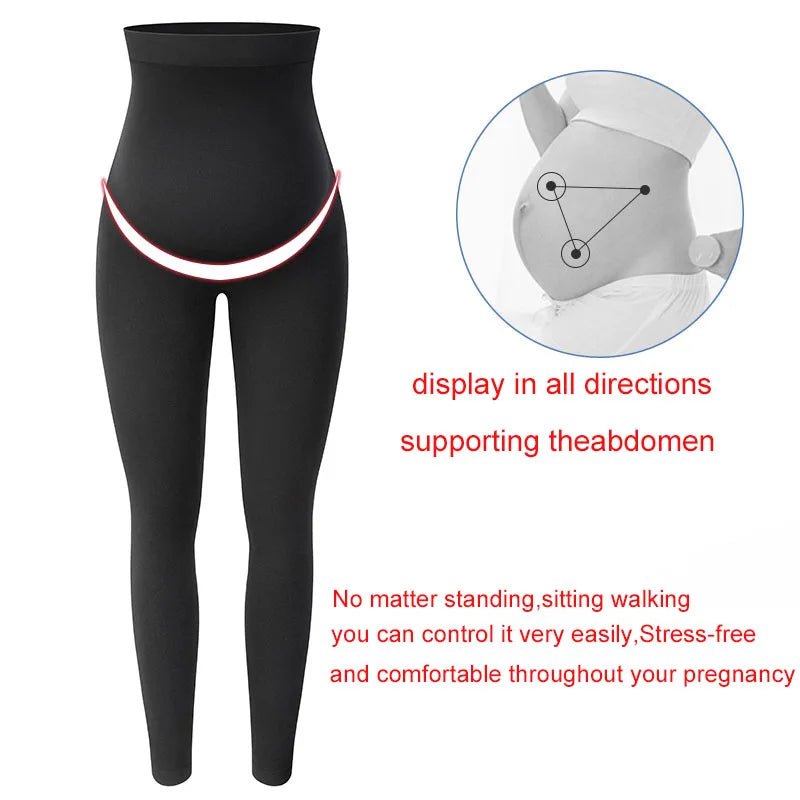 LeggingTherm™ - Legging de Grossesse Thermique Doublé Polaire pour l'Hiver - Besoin bébé