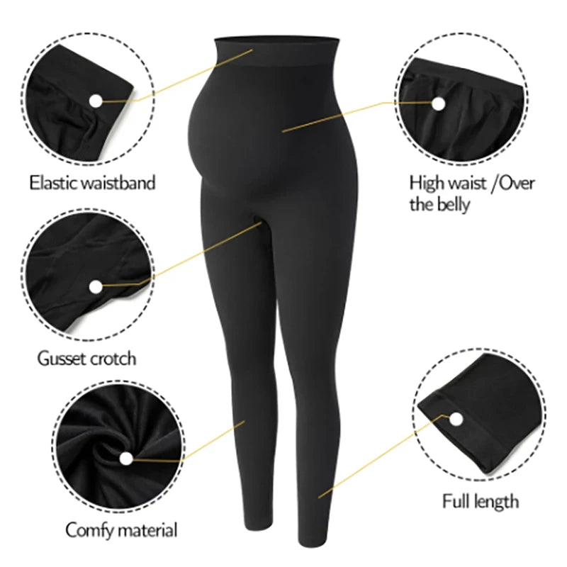 LeggingTherm™ - Legging de Grossesse Thermique Doublé Polaire pour l'Hiver - Besoin bébé