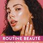 Couverture du guide numérique offert : 'Routine Beauté, un guide complet pour chaque type de peau'. Un e-book beauté exclusif pour maman inclus dans le pack trio.