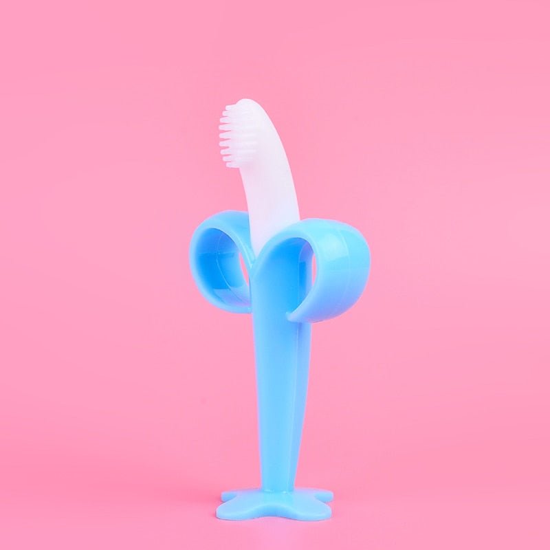 BANANE DE BIENVEILLANCE BUCCALE™ : BROSSE À DENTS EN SILICONE SANS BPA, JOUET DE DENTITION SÉCURISÉ POUR BÉBÉS ET TOUT-PETITS - Besoin bébé