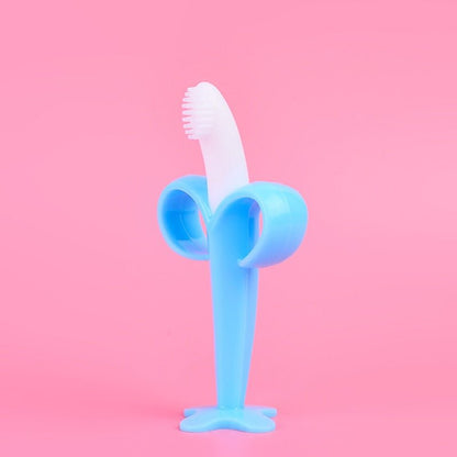 BANANE DE BIENVEILLANCE BUCCALE™ : BROSSE À DENTS EN SILICONE SANS BPA, JOUET DE DENTITION SÉCURISÉ POUR BÉBÉS ET TOUT-PETITS - Besoin bébé