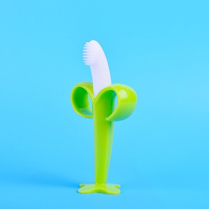 BANANE DE BIENVEILLANCE BUCCALE™ : BROSSE À DENTS EN SILICONE SANS BPA, JOUET DE DENTITION SÉCURISÉ POUR BÉBÉS ET TOUT-PETITS - Besoin bébé