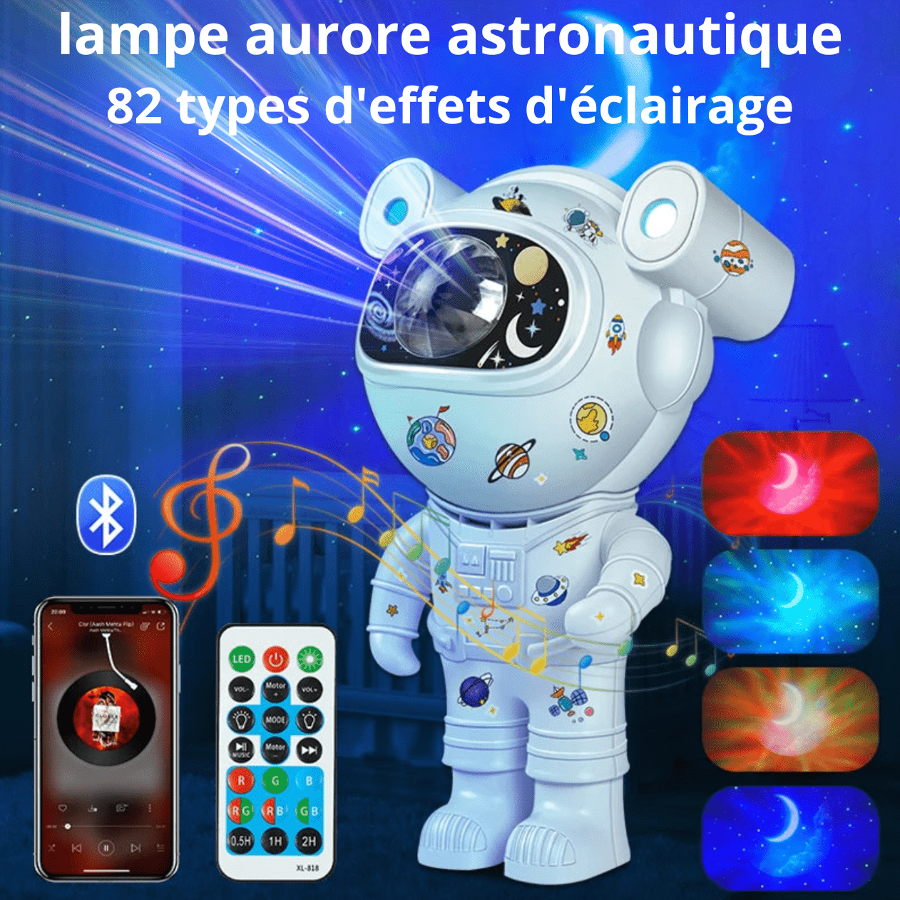 "GALAXIADREAM™ : PROJECTEUR D'ÉTOILES AVEC TÉLÉCOMMANDE POUR ENFANTS" - Besoin bébé