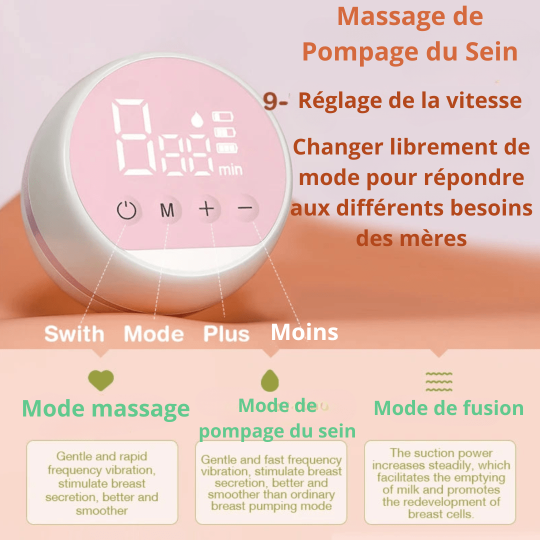 LactiEase™ - Tire - lait électrique portable et silencieux - Besoin bébé