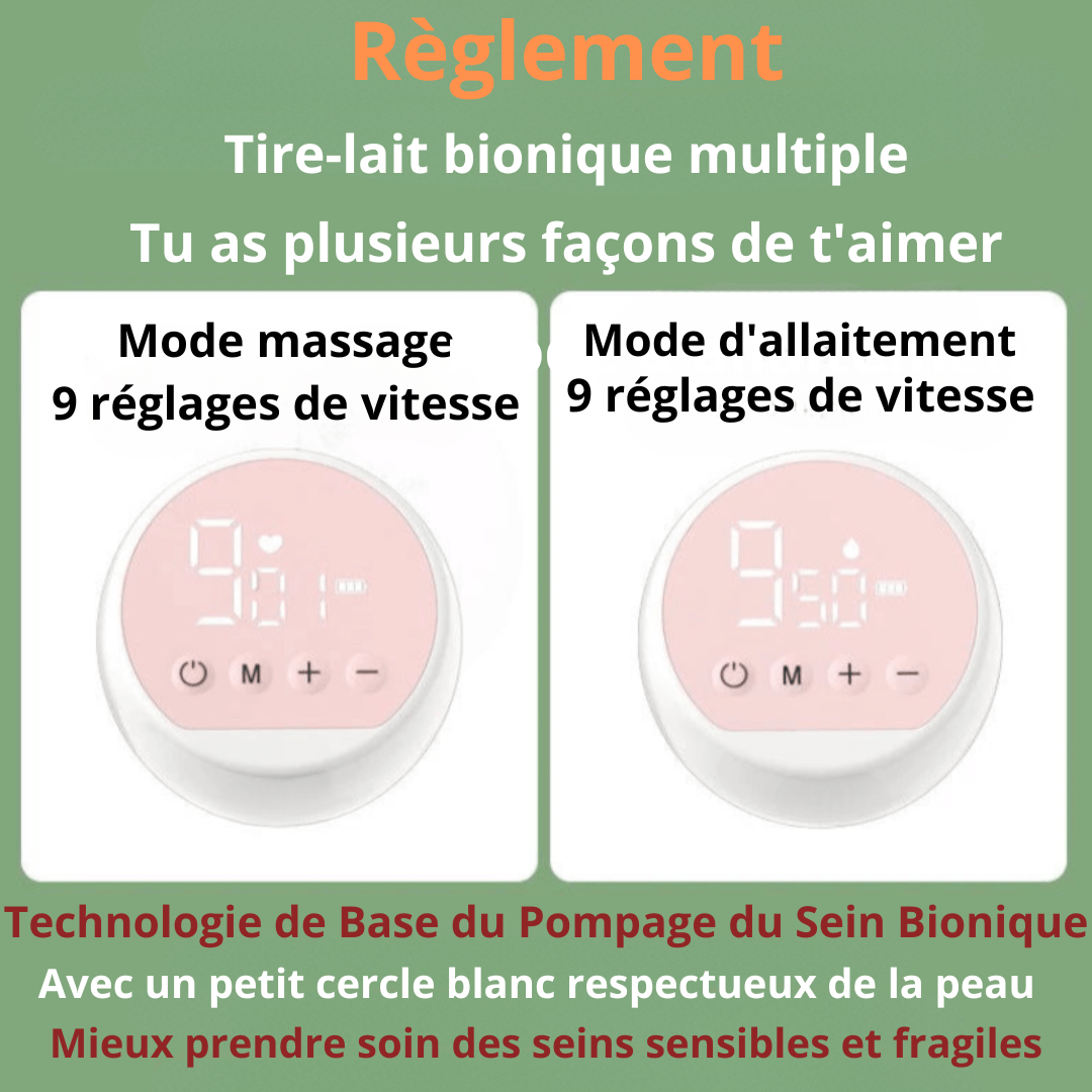 LactiEase™ - Tire - lait électrique portable et silencieux - Besoin bébé