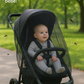Moustiquaire de poussette BesoinBébé™ offrant une protection anti-moustique et anti-insectes complète pour bébé lors des promenades en plein air, avec maille fine et respirante assurant confort et sécurité.