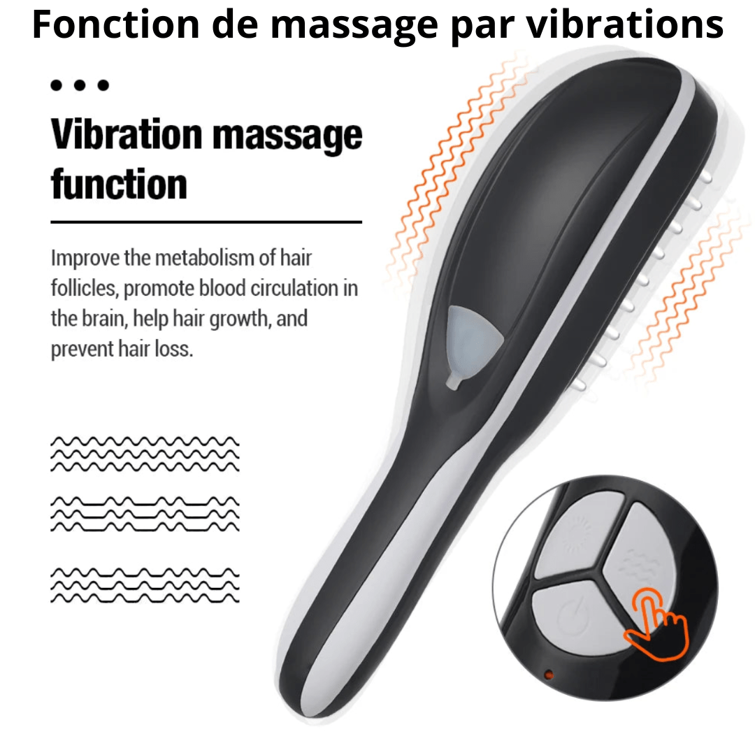 Peigne de massage capillaire 3-en-1 LuminaVibra™ - Besoin bébé