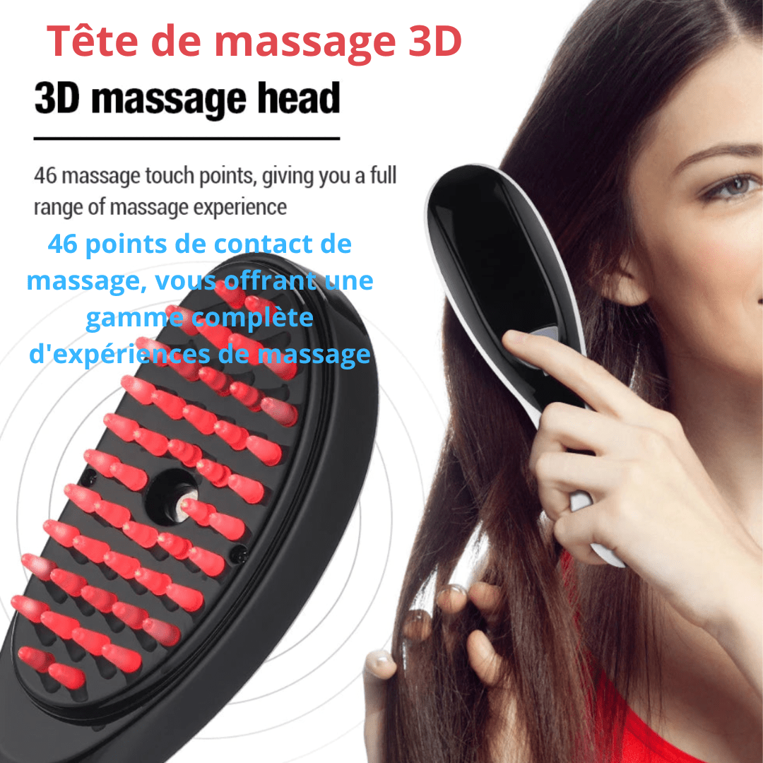 Peigne de massage capillaire 3-en-1 LuminaVibra™ - Besoin bébé