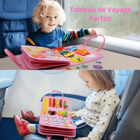 Planche d'Activités Montessori ActiviPlay™ – Jouet de Motricité pour Bébé et Voyage, 3 - 6 ans, certifié CE - Besoin bébé